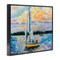 Stupell Industries Vivid Nautical Sailboat Landscape Black Framed Giclee Art